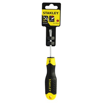 ไขควงแม่เหล็ก ปากแบนด้ามยาง Stanley 3″ #65-186