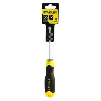 ไขควงแม่เหล็ก ปากแบนด้ามยาง Stanley 4″ #65-187