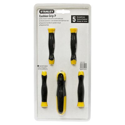 ไขควงแม่เหล็ก แบบหัวจีบ Stanley 5 ชิ้น/ชุด T5, T6, T8, T10, T15 80 MM. #65-155