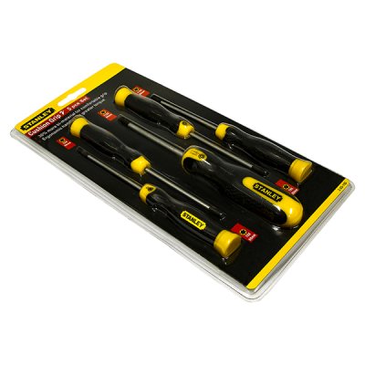 ไขควงแม่เหล็ก แบบหัวจีบ Stanley 5 ชิ้น/ชุด T5, T6, T8, T10, T15 80 MM. #65-155