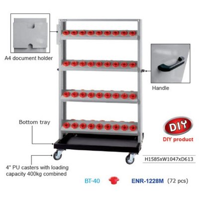 รถเข็นเก็บหัวจับทูล TANKO BT40 (72) รุ่น ENR-1228M