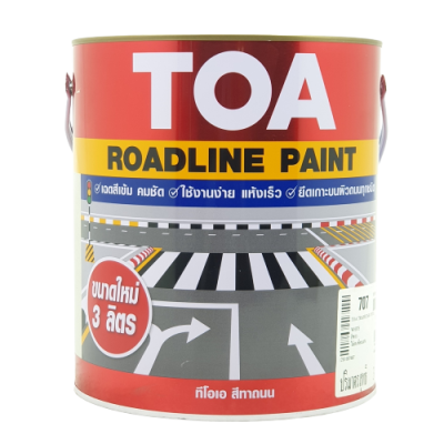 สีทาถนน แบบสะท้อนและไม่สะท้อนแสง Road Line Paint TOA
