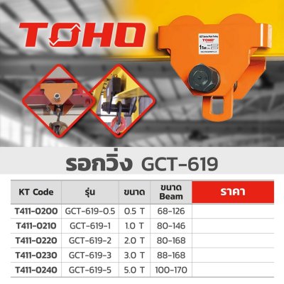 รอกวิ่ง TOHO รุ่น GCT-619 (0.5-5 ตัน)