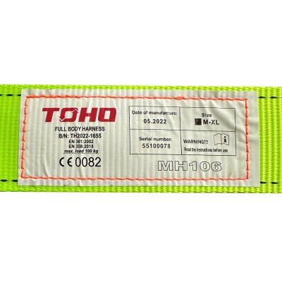 ชุดเข็มขัดนิรภัยเซฟตี้แบบเต็มตัว TOHO รุ่น MH106