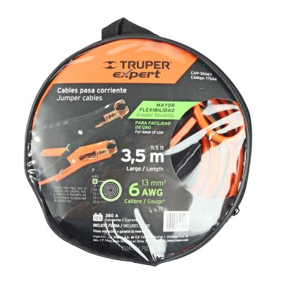 สายพ่วงแบตเตอรี่รถยนต์ TRUPER 6 AWG ยาว 3.5 เมตร รุ่น 17544