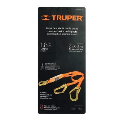 เชือกนิรภัย 2 ตะขอ ยาว 5.9 ฟุต TRUPER รุ่น 14454