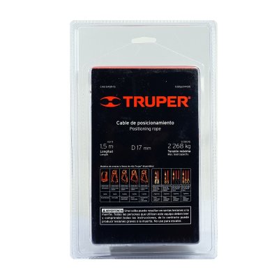 เชือกนิรภัยสีขาว 1 ตะขอ ยาว 5 ฟุต TRUPER รุ่น 14435
