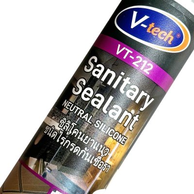ซิลิโคนสีขาว ไม่มีกรด กันเชื้อรา V TECH รุ่น VT-212W