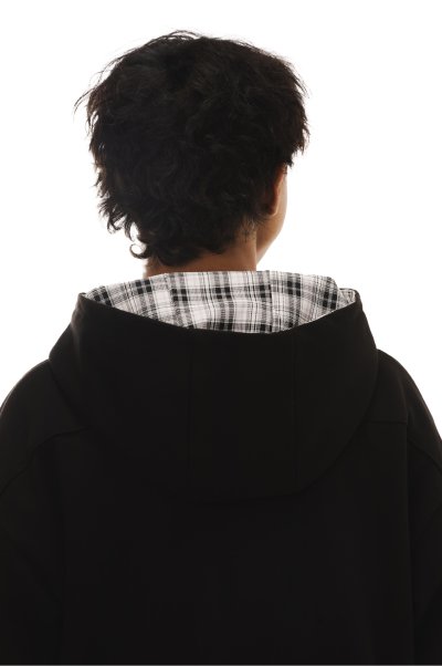 NATURAL X HOODIE ( BLUSH GRID )