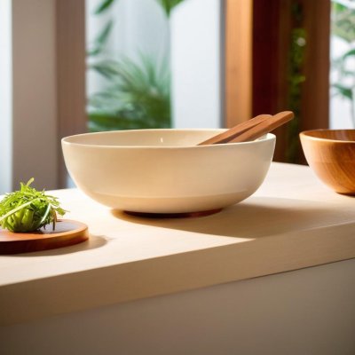 CERAMIC SALAD SERVING SET