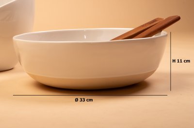 CERAMIC SALAD SERVING SET