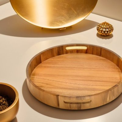 ROUND OTTOMAN TRAY