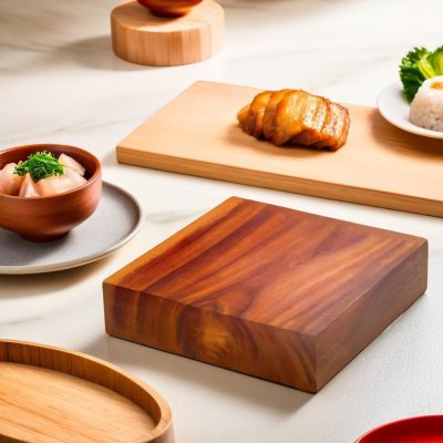 THICK ONE-PIECE SOLID WOOD CUTTING BOARD