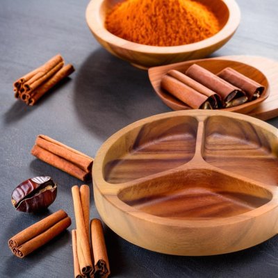 SOLID ONE PIECE 3-COMPARTMENT APPETIZER BOWL