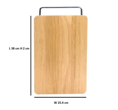 15'' CUTTING BOARD WITH LONG CHROME HANDLE