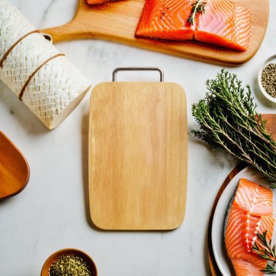 15'' CUTTING BOARD WITH CHROME HANDLE
