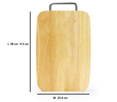 15'' CUTTING BOARD WITH CHROME HANDLE
