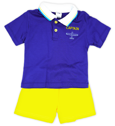 2 Pieces polo shirt and short set