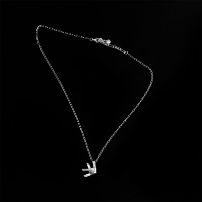 Ta-Pian Fish Necklace size M Silver 99.9 Pure Silver