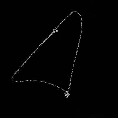 Ta-Pian Fish Necklace size S Silver 99.9 Pure Silver