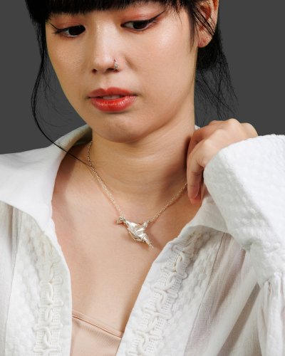 Shannta Origami Collection เครื่องประดับเงินแท้ 99.99% สัตว์มงคล Handcraft โลมา