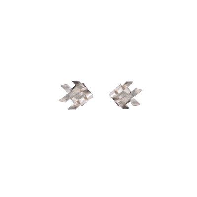 Ta-Pian Fish Stud Earrings Silver 99.9 Pure Silver