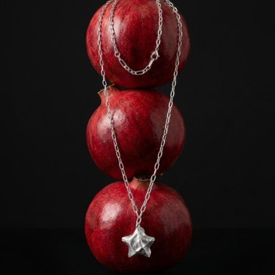 Shannta "Hidden Glow" 99.9% Fine Silver Folded Star Necklace | A Keepsake of Memories & Good Luck