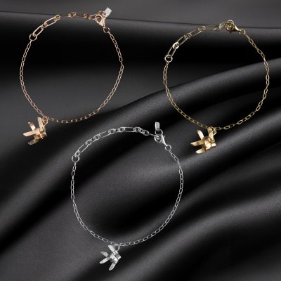 Ta-Pian Fish size S Bracelet Silver 99.9 ROSE GOLD 18k Gold Plated Silver