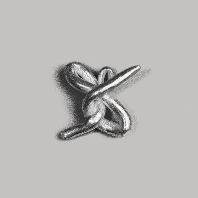 จี้สร้อยคอหรือข้อมือตัวอักษร Knot Alphabet เงินแท้ 99.99 (เฉพาะจี้) / X /