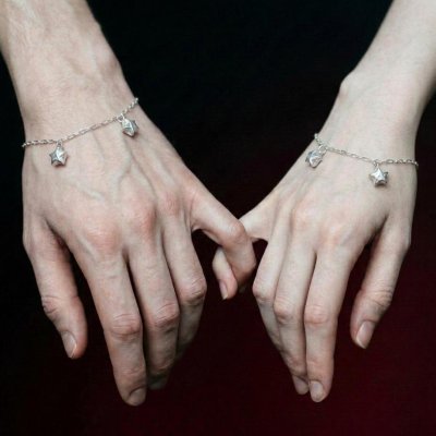 99.9% Fine Silver 2-Little-Star Bracelet | Jewelry of Memories and Good Luck | Handmade Craft
