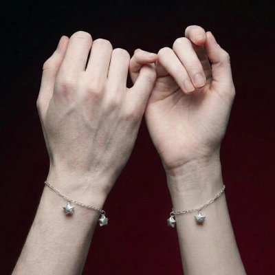 99.9% Fine Silver 2-Little-Star Bracelet | Jewelry of Memories and Good Luck | Handmade Craft