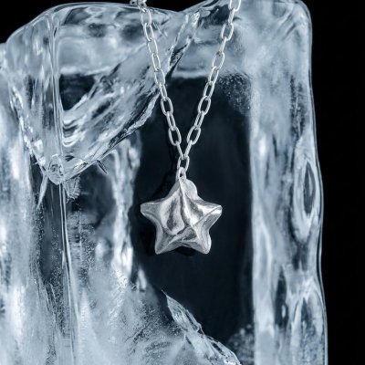 Hidden Glow 99.9% Fine Silver Folded Star Necklace | A Keepsake of Memories & Good Luck
