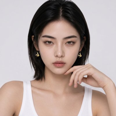 ต่างหูห้อยสั้นรูปปลาตะเพียนเงินแท้บริสุทธิ์ 99.99% ชุบทองแท้สี Rich Gold ไซส์ S งาน Handcraft พรีเมียมจากแบรนด์ Shannta เครื่องประดับหรูหราคลาสสิกสำหรับผิวแพ้ง่าย
