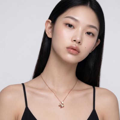 สร้อยคอปลาตะเพียนเงินแท้บริสุทธิ์ 99.99% ชุบทองสี Rose Gold ไซส์ S งาน Handcraft พรีเมียมจากแบรนด์ Shannta เครื่องประดับหรูหราคลาสสิกสำหรับผิวแพ้ง่าย