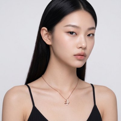 สร้อยคอปลาตะเพียนชุบทองสี Rose Gold ไซส์ M งาน Handcraft ดีไซน์ไทยร่วมสมัย ตัวเรือนเงินแท้บริสุทธิ์ 99.99% จากแบรนด์ Shannta เครื่องประดับพรีเมียมสำหรับผิวแพ้ง่าย