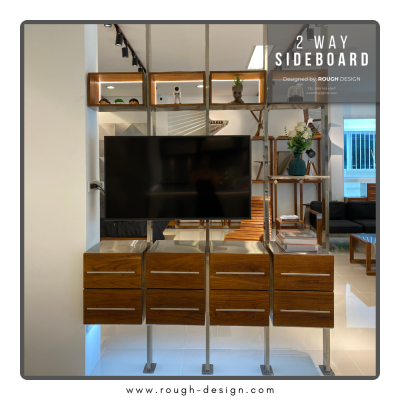 ฉากกั้นห้องพร้อมที่แขวนทีวี | 2 Way sideboard