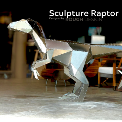 Sculpture Raptor | งานศิลปะจากโลหะ งานพับสแตนเลส