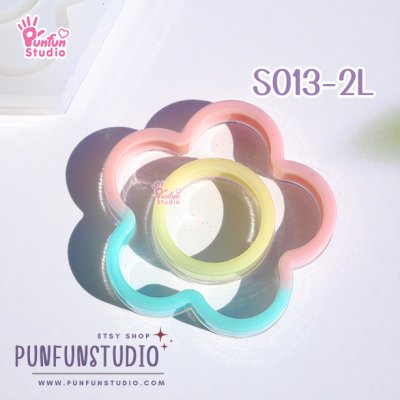 2-layer flower mold