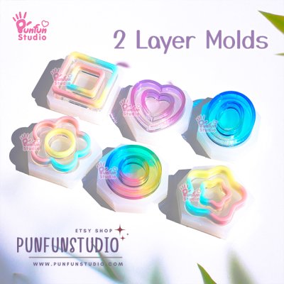 2 Layer Molds / Shaker Mold / Silicone Mold