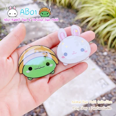  Rabbit Bun & Tortoise Bun Mold