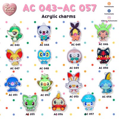 Pokemon AC 043-057 Acrylic charm / Complete workpiece