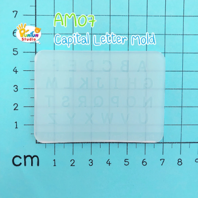 AM 07, AM 08, AM 09 Mold  / Alphabet Mold / Height 5-6 mm Thickness 0.3 - 0.4 mm / UV Resin Mold