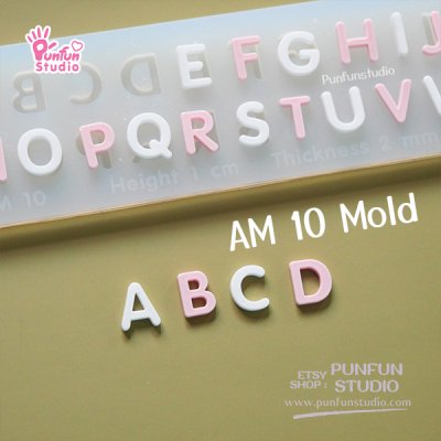 Capital Letter  UV Resin Mold  Height 1 cm Thickness 2 mm