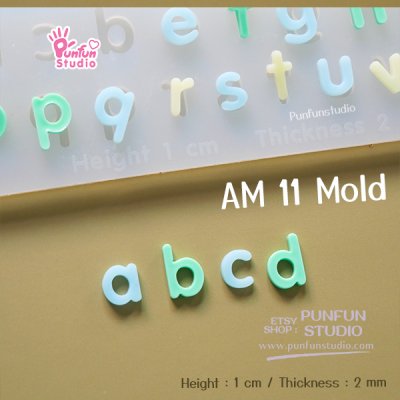 Small Letter  UV Resin Mold Height 0.7-1 cm Thickness 2 mm