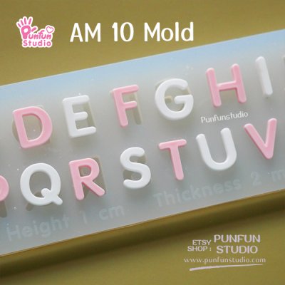 Capital Letter  UV Resin Mold  Height 1 cm Thickness 2 mm