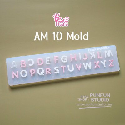 Capital Letter  UV Resin Mold  Height 1 cm Thickness 2 mm