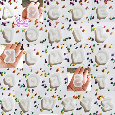 AM 21-46 A-Z Alphabet Molds / 26 pieces / Letter Mold / Silicone mold / Epoxy resin mold