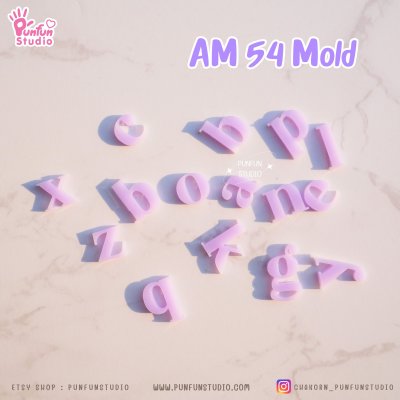 AM 53, AM 54, AM 55 Mold  / UV Resin Mold / Height 0.7-1 cm Thickness 2 mm / Alphabet and Number Mold / Silicone Mold