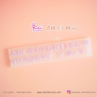 AM 53, AM 54, AM 55 Mold  / UV Resin Mold / Height 0.7-1 cm Thickness 2 mm / Alphabet and Number Mold / Silicone Mold