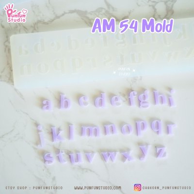 AM 53, AM 54, AM 55 Mold  / UV Resin Mold / Height 0.7-1 cm Thickness 2 mm / Alphabet and Number Mold / Silicone Mold